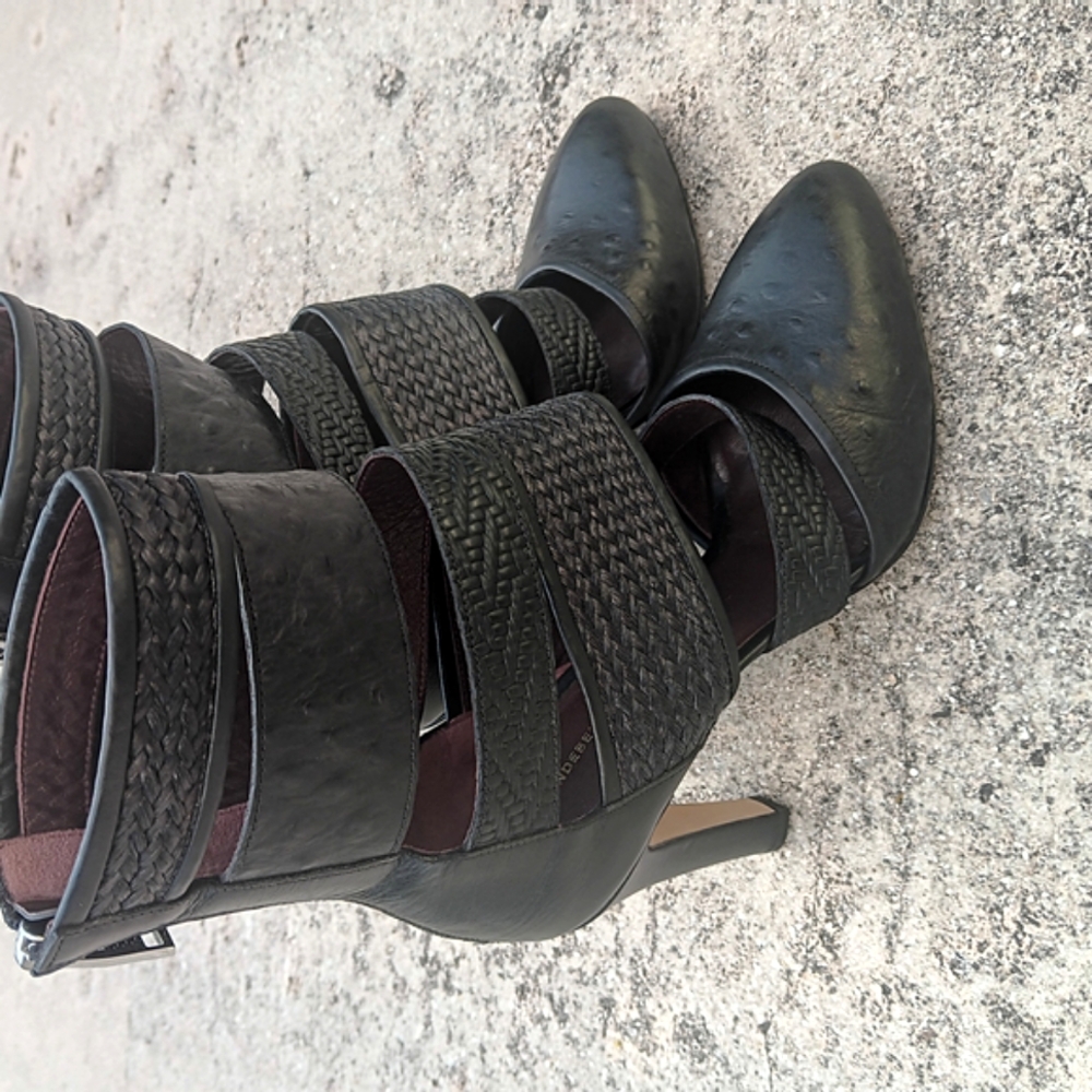 J. Lindeburg Black Patterned Stiletto Boots